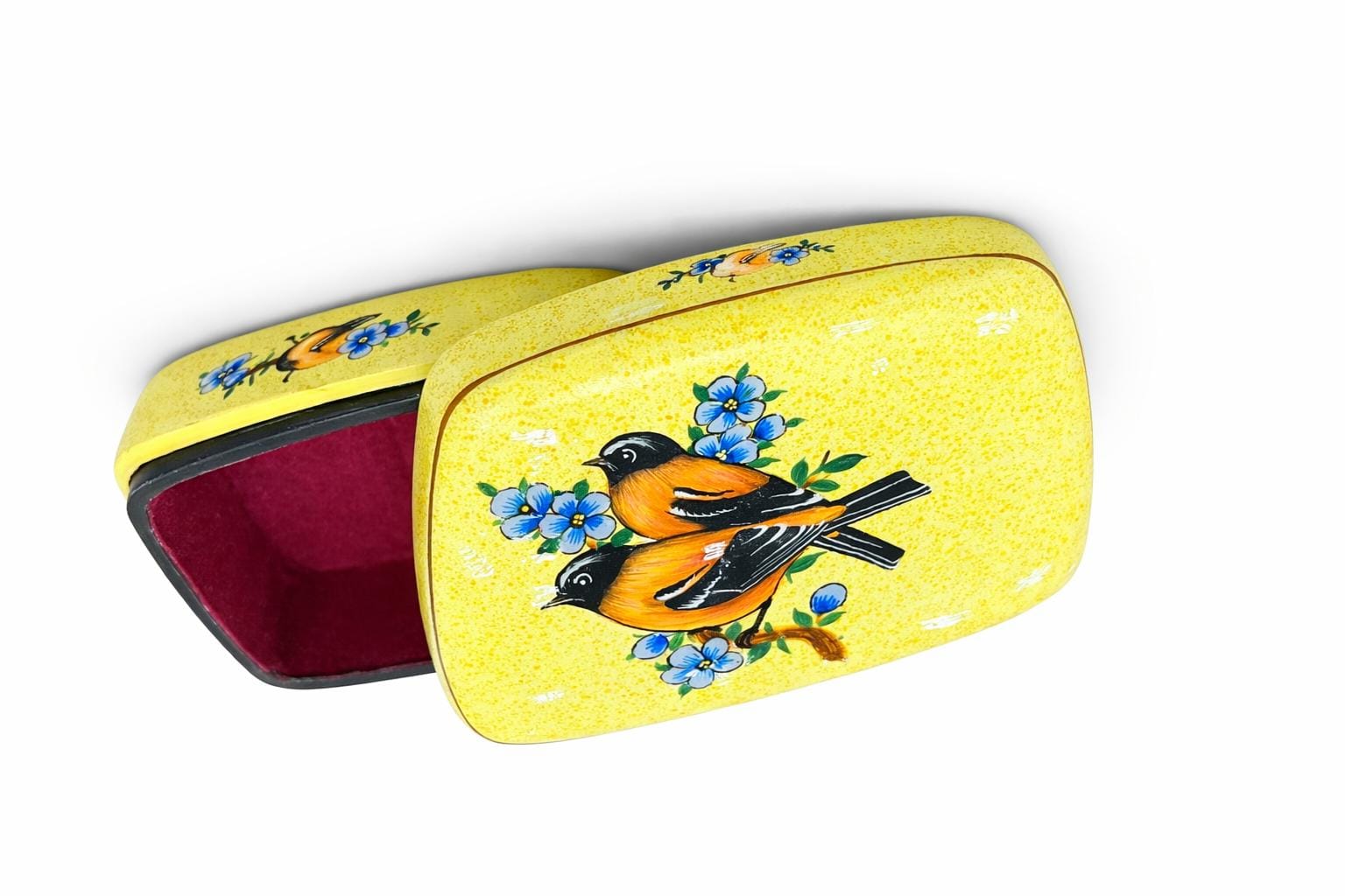 Paper mache box ,Wooden jewellery box, handmade trinket box, antique box